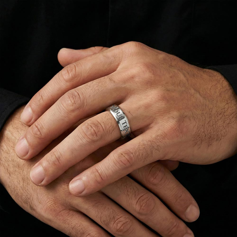Men's engraved ring, great gift!!