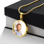 Personalized Circle pendant necklace.
