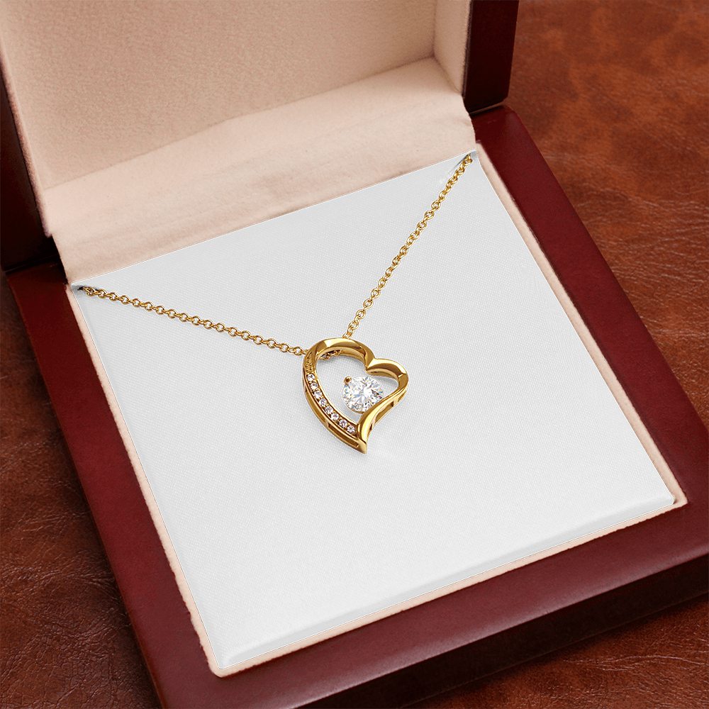 Forever Love necklace with personal message