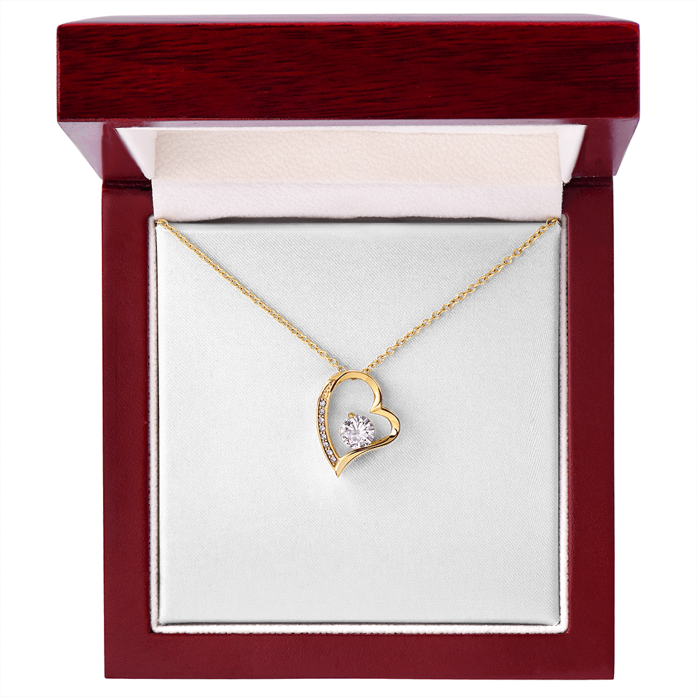 Forever Love necklace with personal message