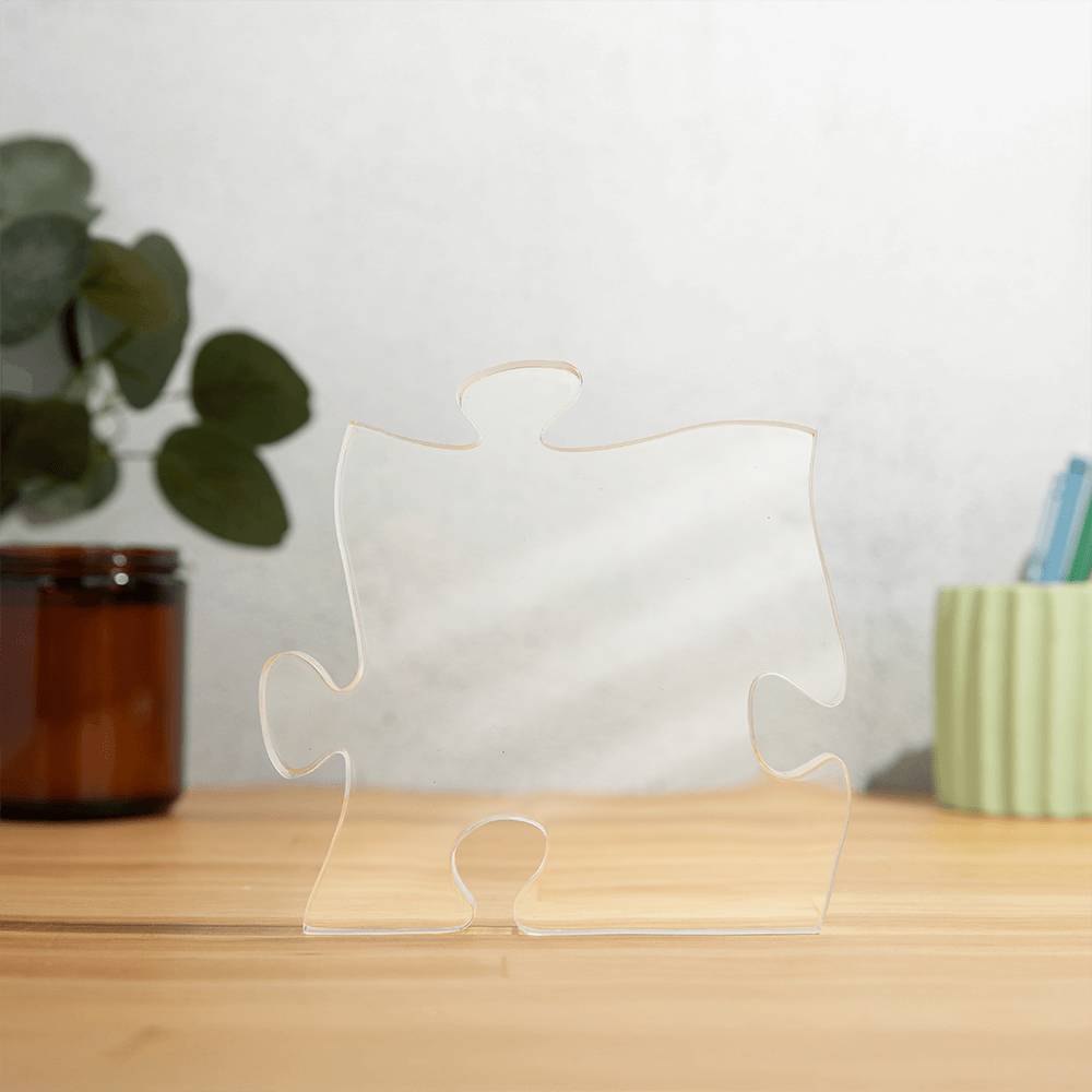 Customized Puzzle piece Acrylic plaque.
