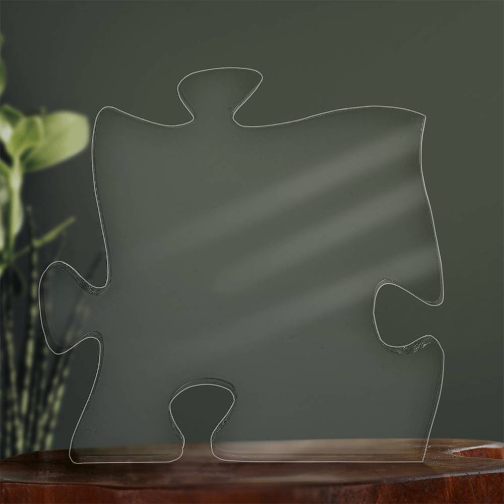 Customized Puzzle piece Acrylic plaque.