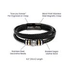 Love You Forever bracelet, with personalized message.