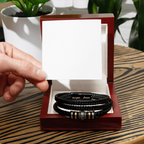 Love You Forever bracelet, with personalized message.