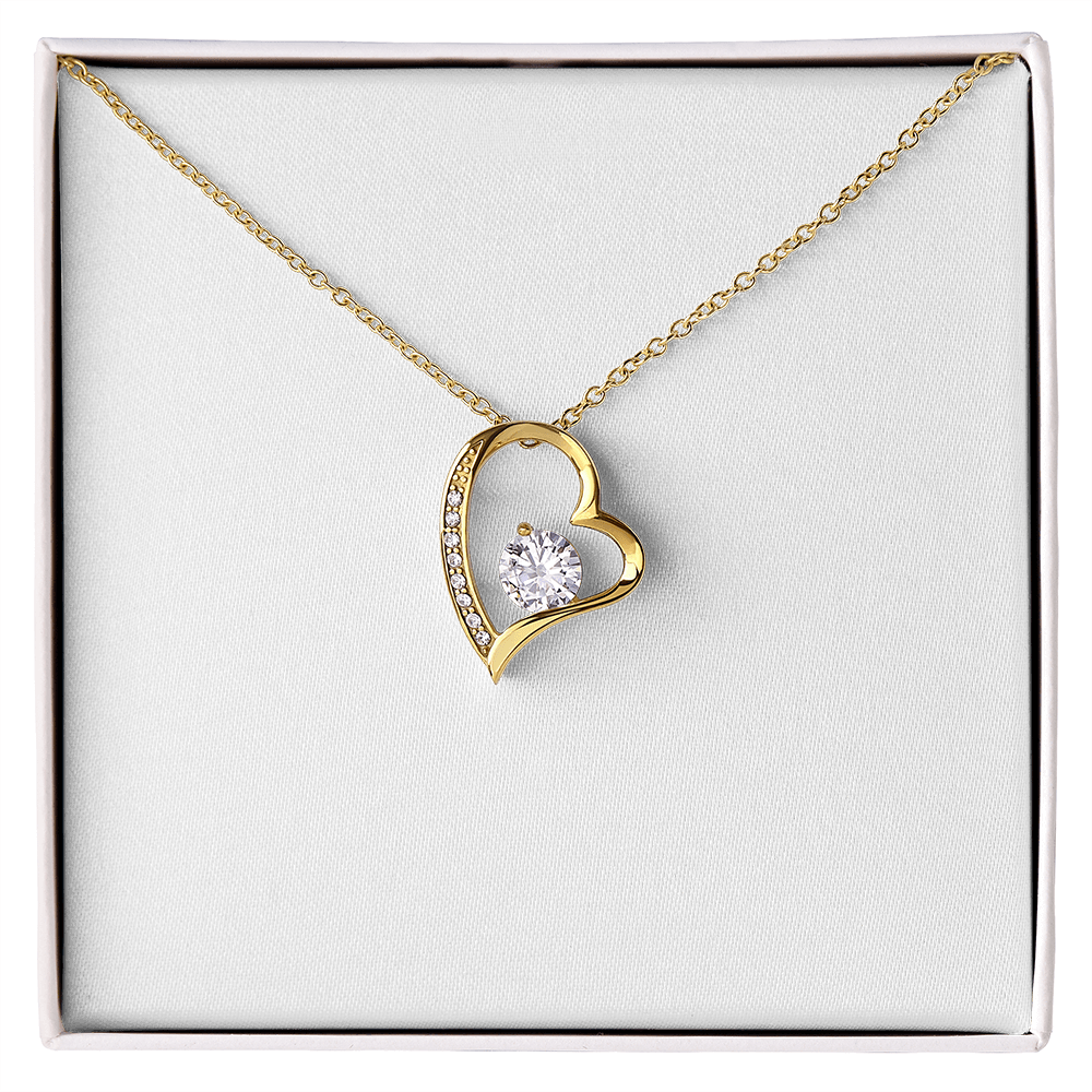 Forever Love necklace with personal message