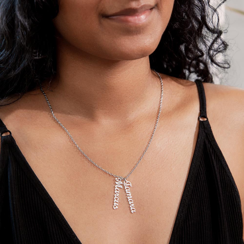 Multi Vertical necklace, for the special people in your life