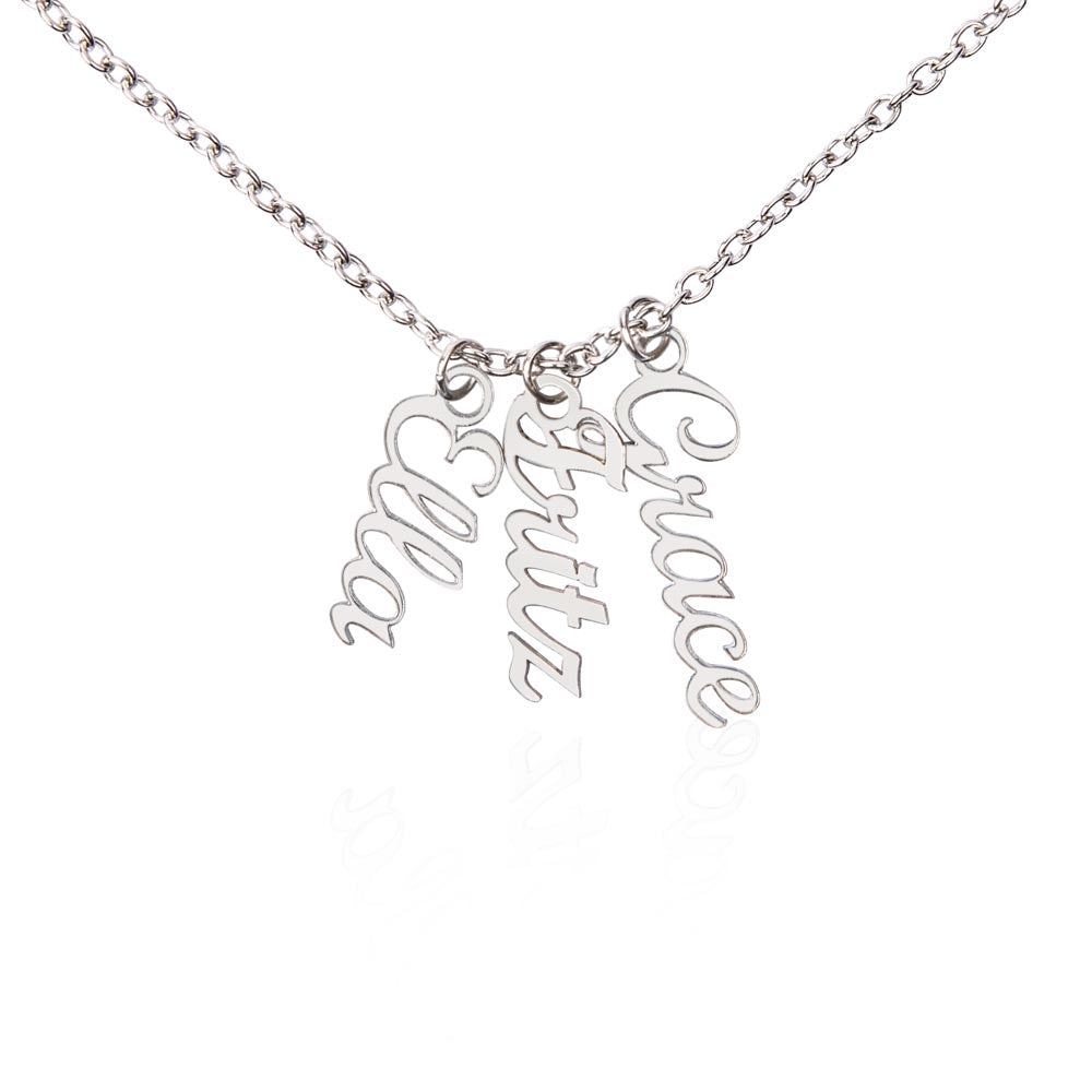Multi Vertical necklace, for the special people in your life