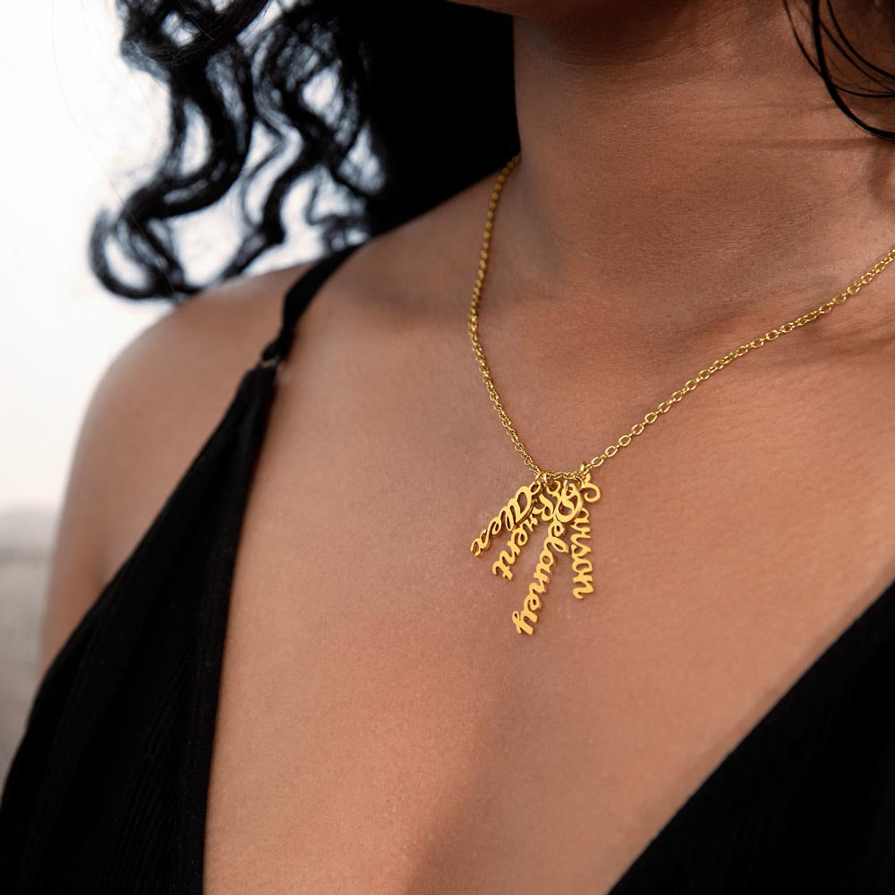 Multi Vertical necklace, for the special people in your life