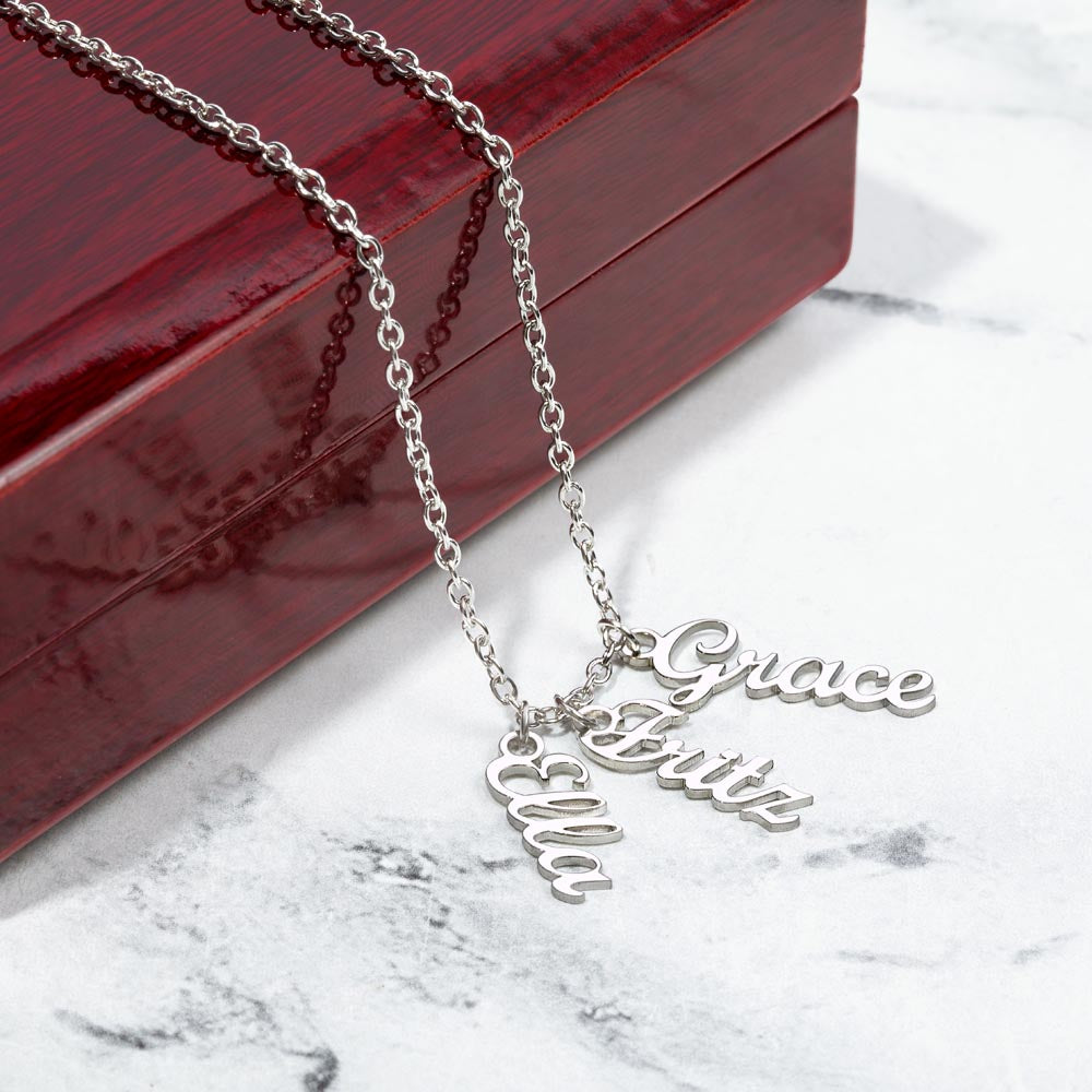 Multi Vertical necklace, for the special people in your life