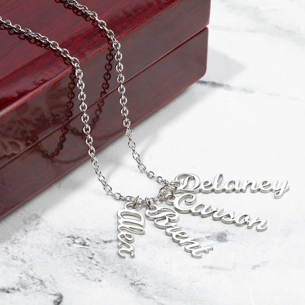 Multi Vertical necklace, for the special people in your life