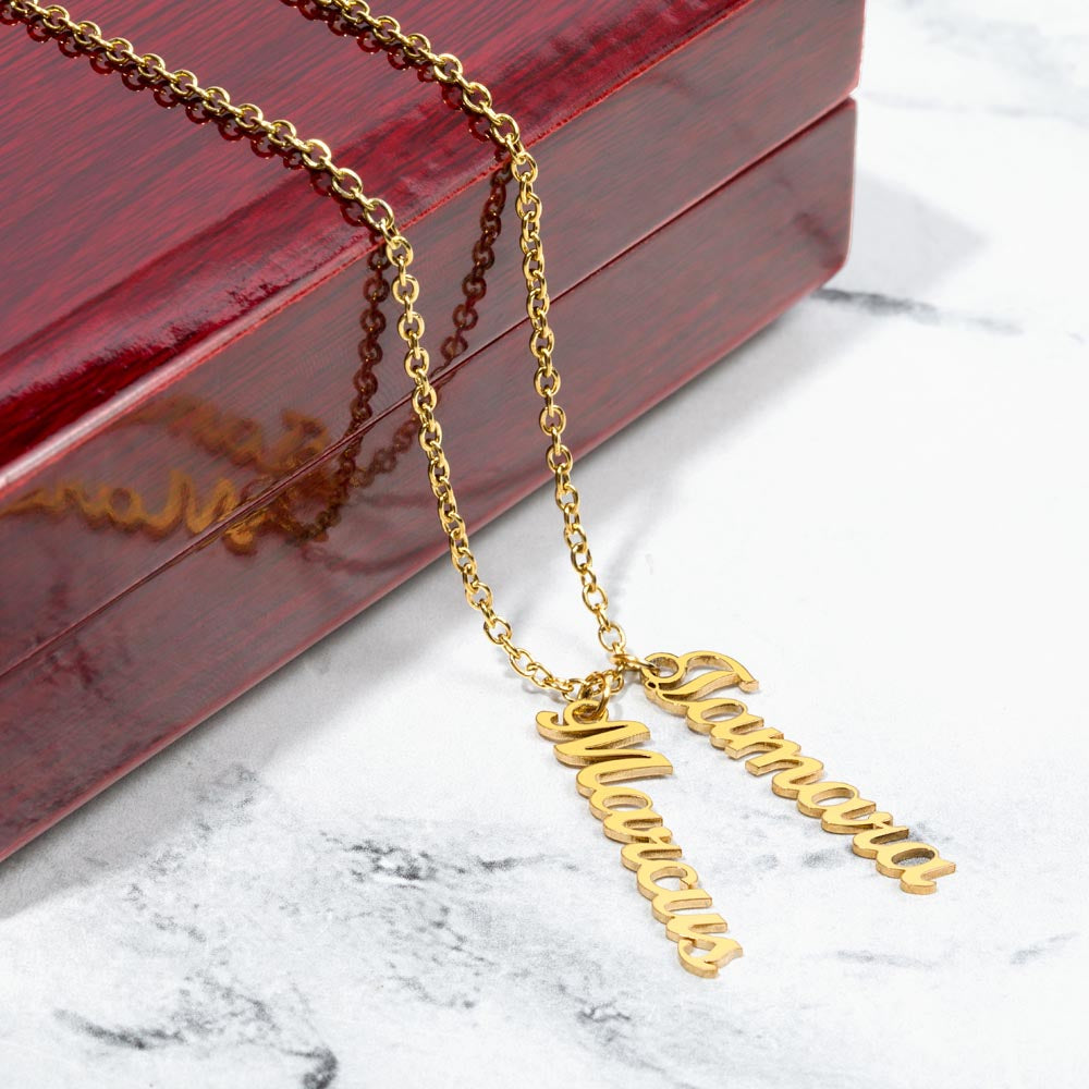 Multi Vertical necklace, for the special people in your life