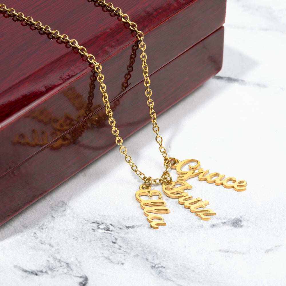 Multi Vertical necklace, for the special people in your life