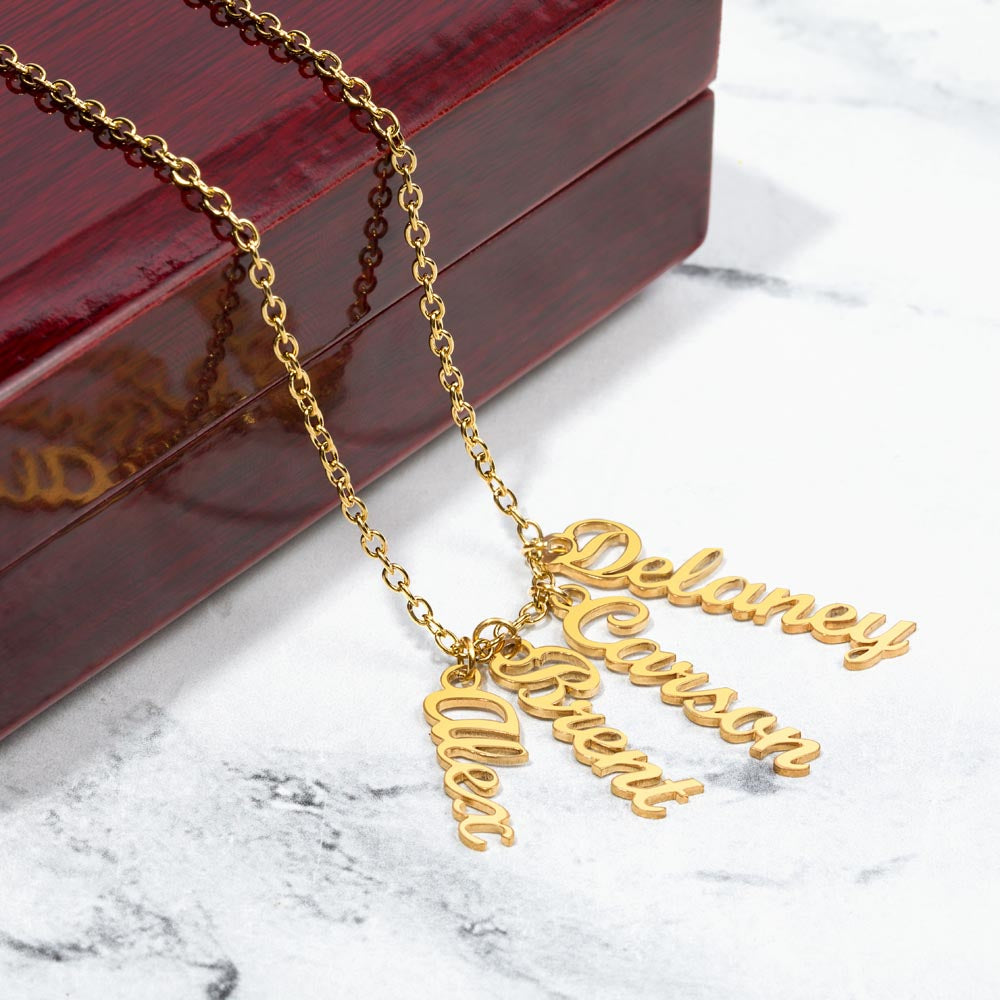 Multi Vertical necklace, for the special people in your life