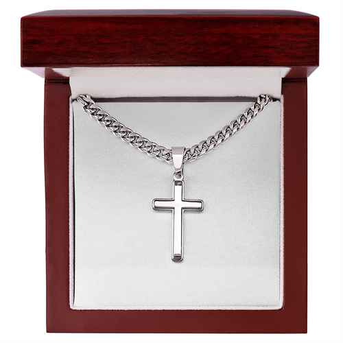 Artisan Cross with personalized card.