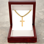 Artisan Cross with personalized card.