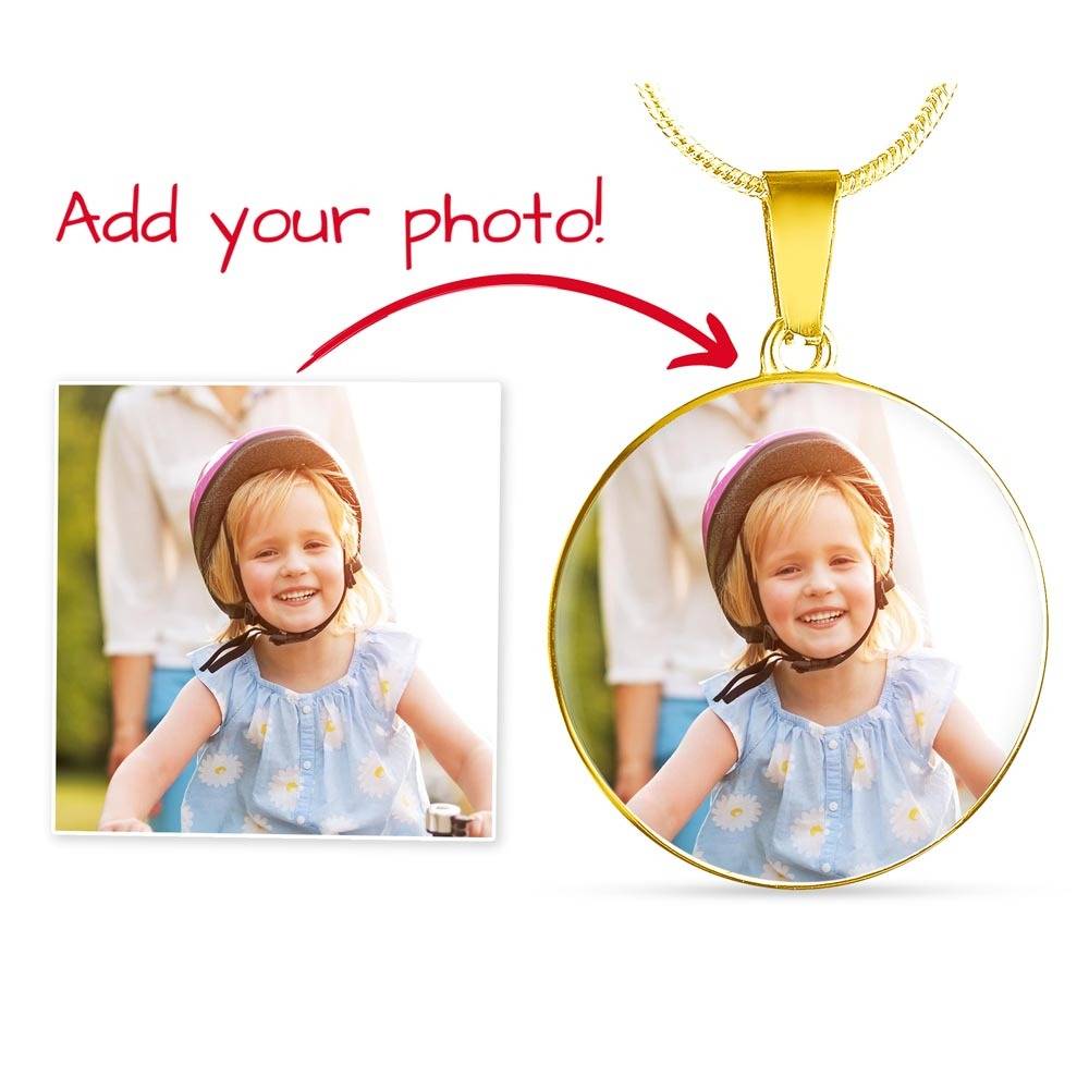 Personalized Circle pendant necklace.